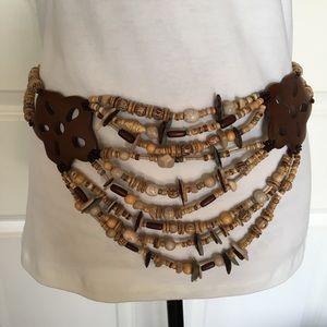 WOODEN BAUBLE & BEAD BELT/NECKLACE